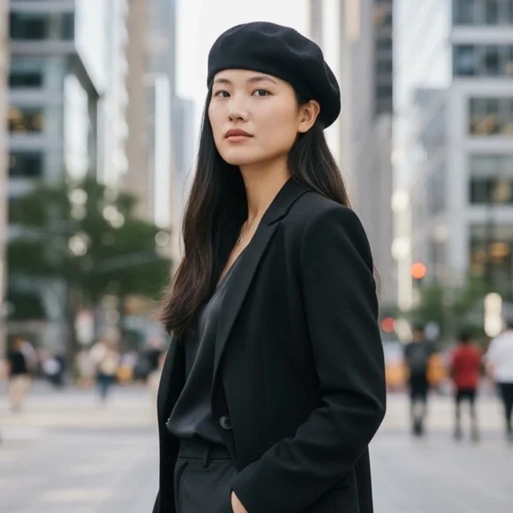 Vintage Royal Ascot Navy Cabbie’s Beret Hat - 100% Wool - Golden Gate Hat Co USA - Picture 8 of 8